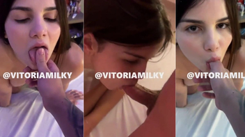 Vitoria Milky transando gostoso sem camisinha de quatro