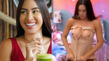 Vazado da Isabelle Nogueira mostrando os peitos no BBB 24