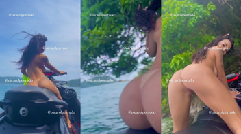 Vazado da Carol Portudo rebolando nua em cima do Jet Ski
